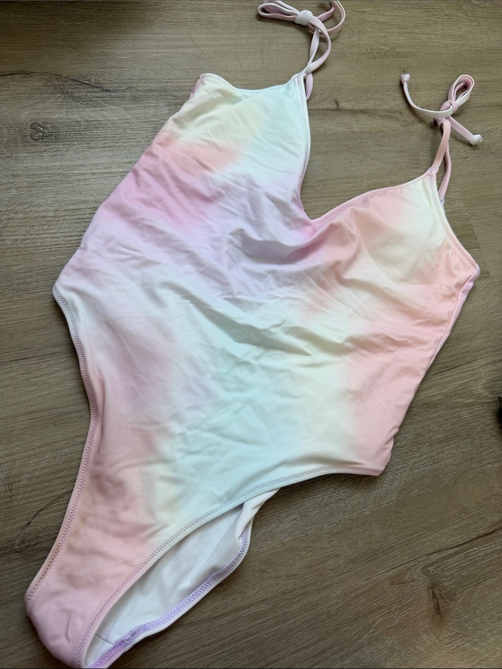 PINK Victoria's Secret Pastel Pink Tie-Dye One-Piece Swimsuit